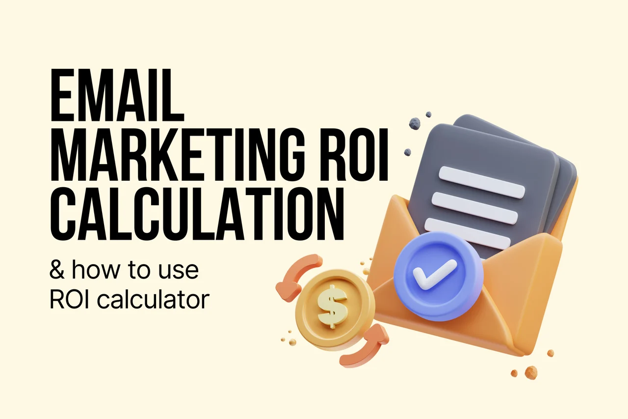 email marketing roi calculation how to calculate email marketing efforts email marketing roi calculator email roi calculation return on investment a girl stands out a man points out an open envelop