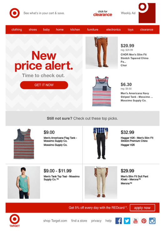 Target followup email campaign