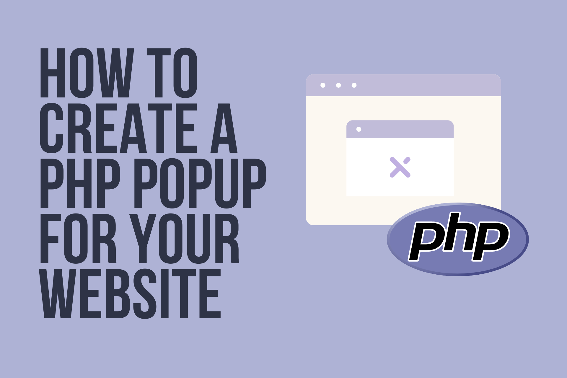php popup creation