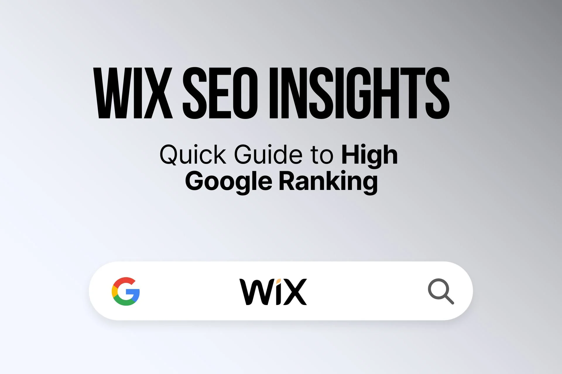wix seo insights cover image with an illustration of Google search result and Wix logo