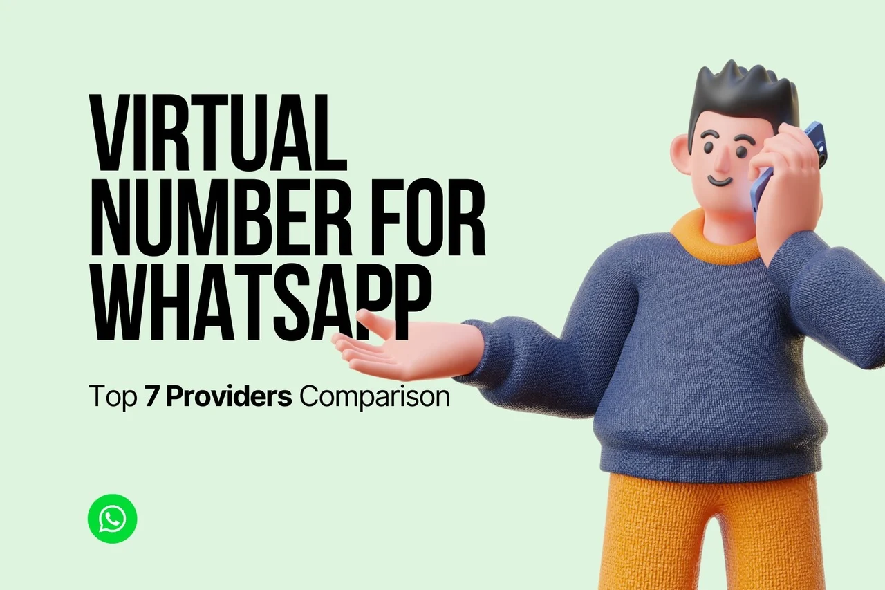 a cover image of blog post about virtual number for whatsapp