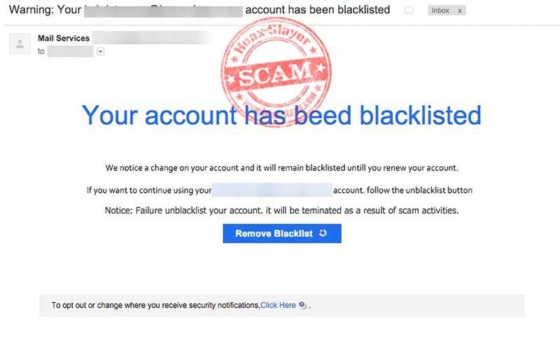 What happens if your email is blacklisted?