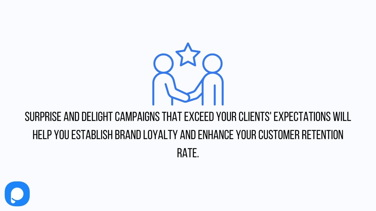 two human figures shaking hands with a star, illustrating surprise and delight marketing brand loyalty