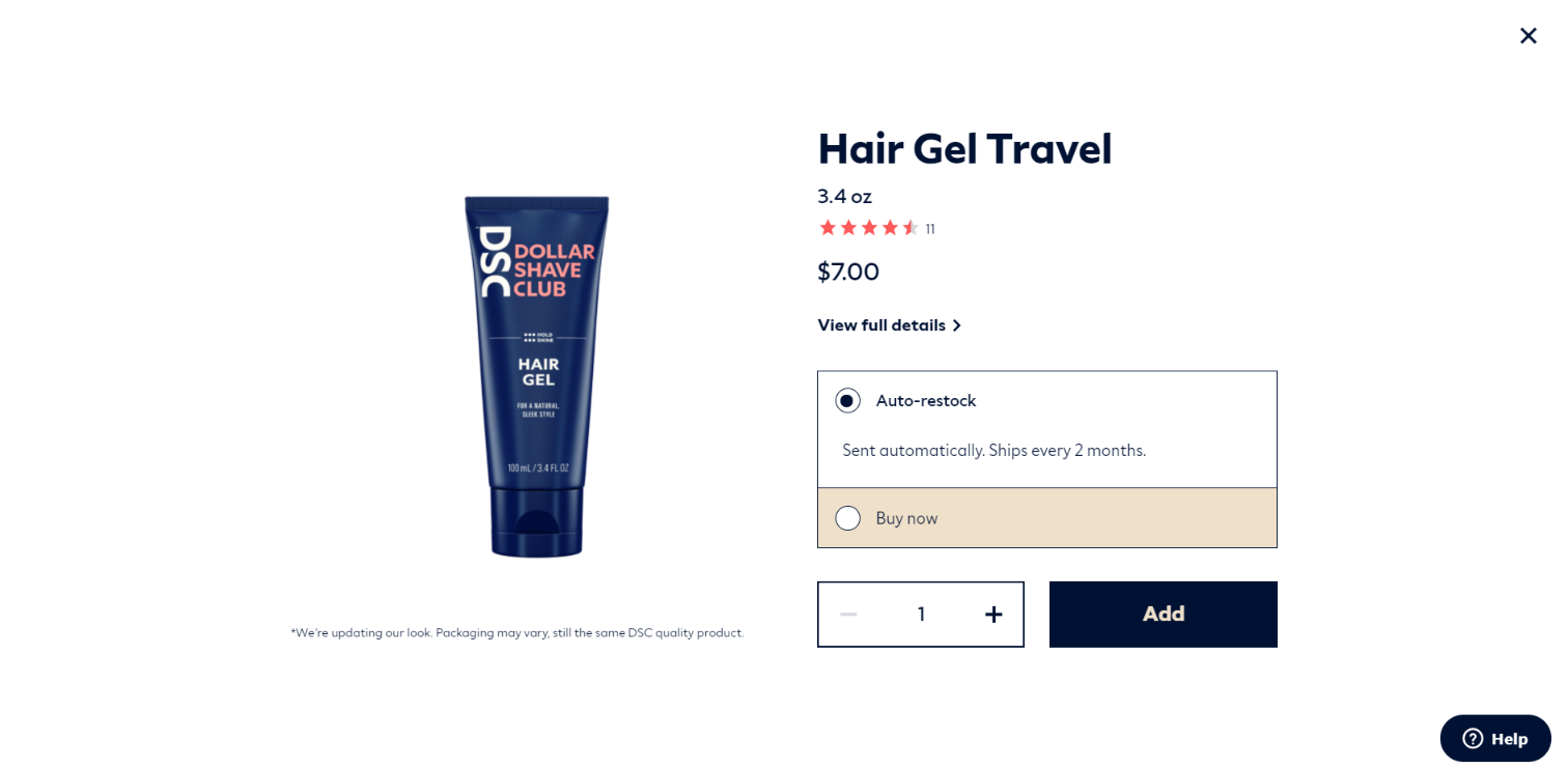 Dollar Shave Club alışveriş fırsatları popup