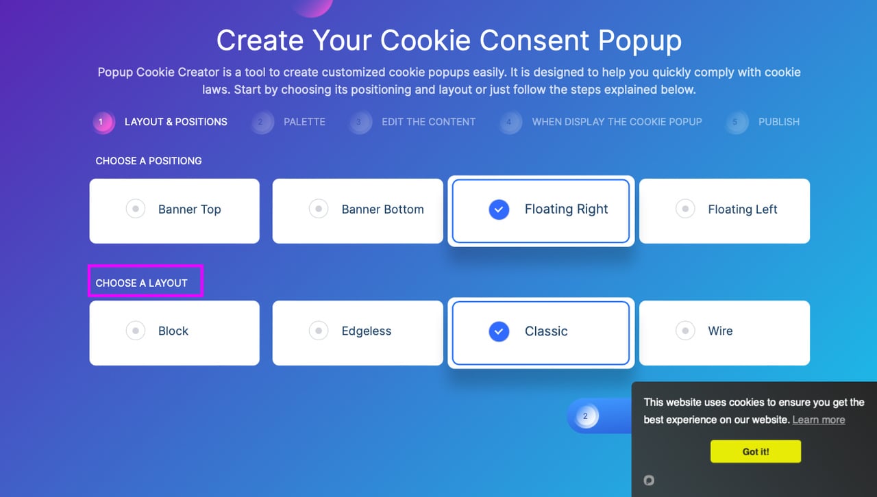 popupsmart shopify çerez oluşturucu
