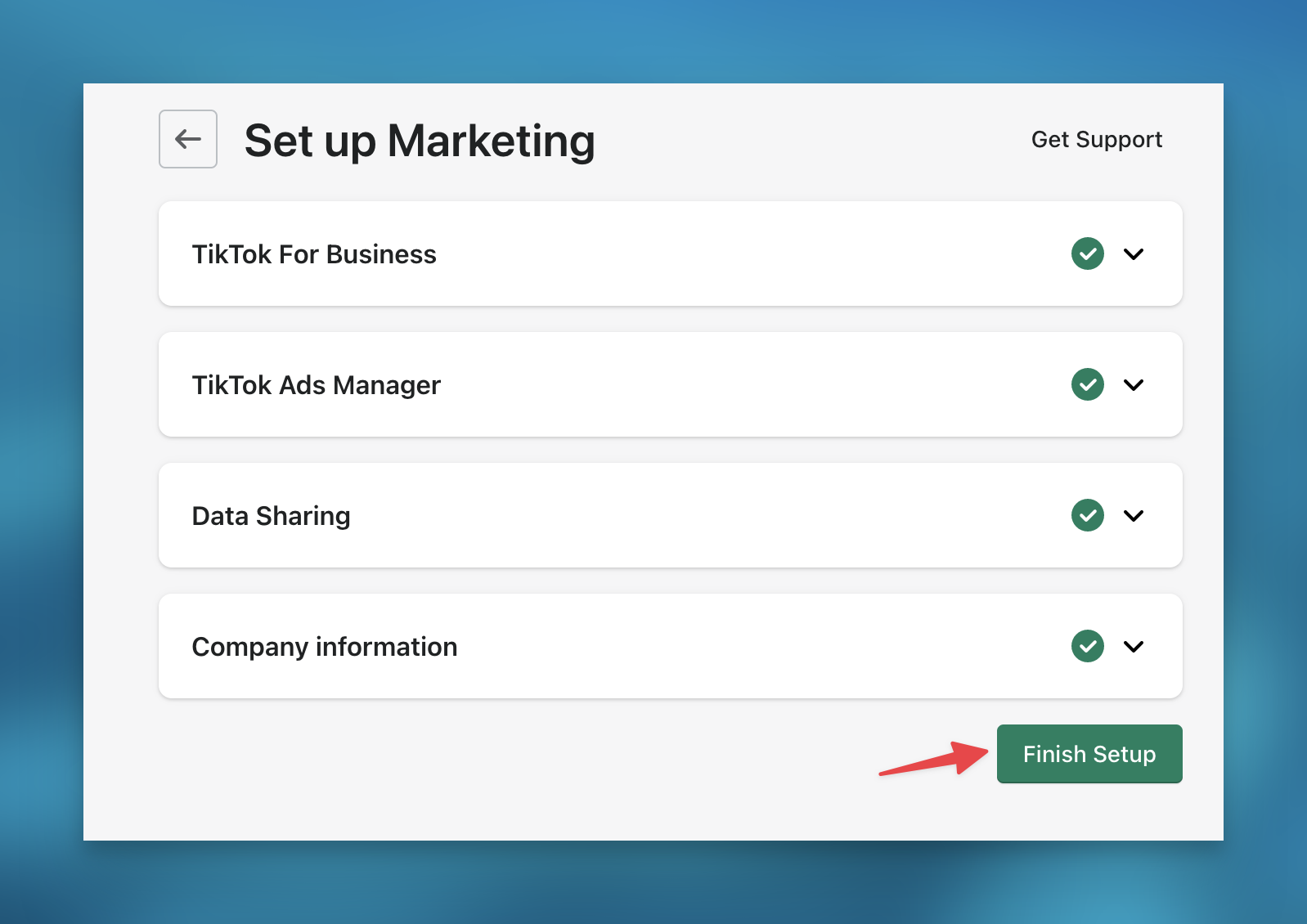 Shopify ve TikTok entegrasyonunun tamamlanması