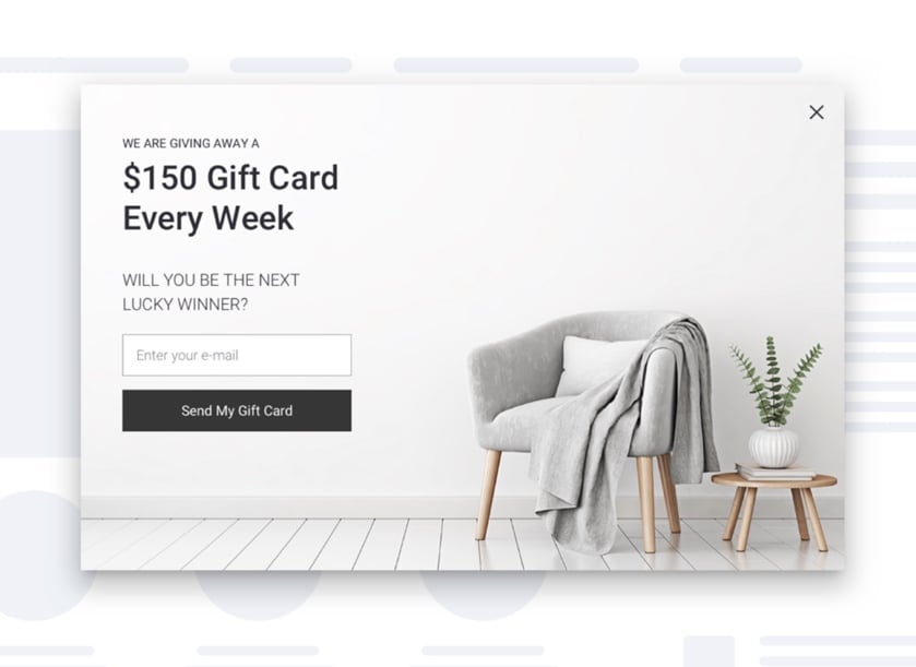 hediye kartı popup