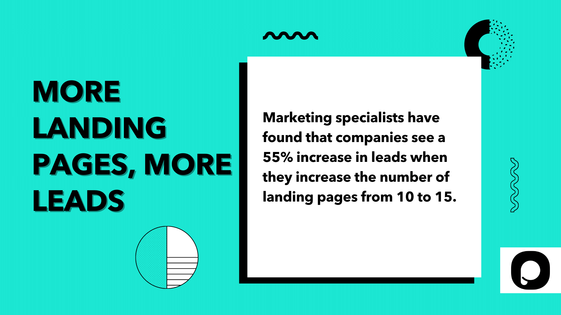 a landing page count that says "more landing page, more leads"