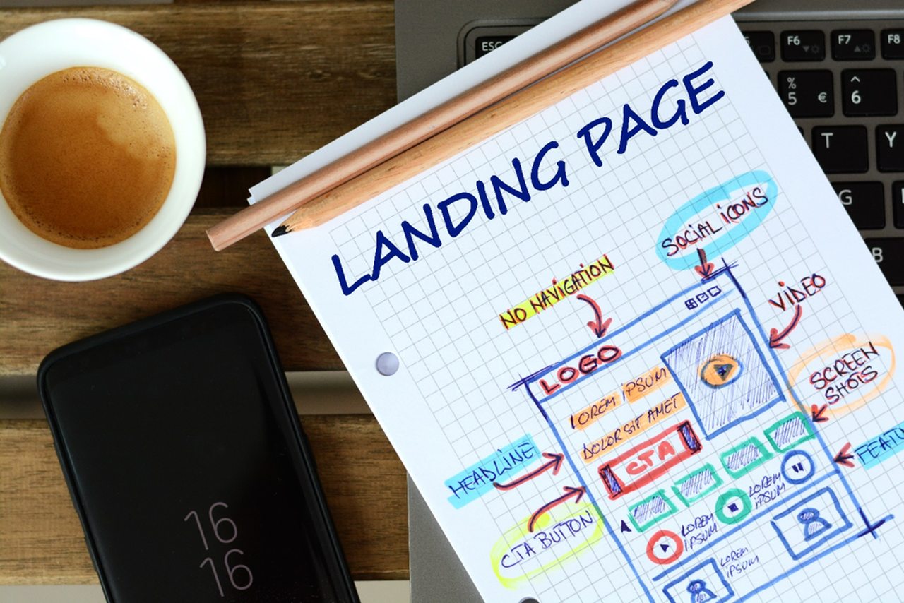 Landing Page Explained in Hand Writing