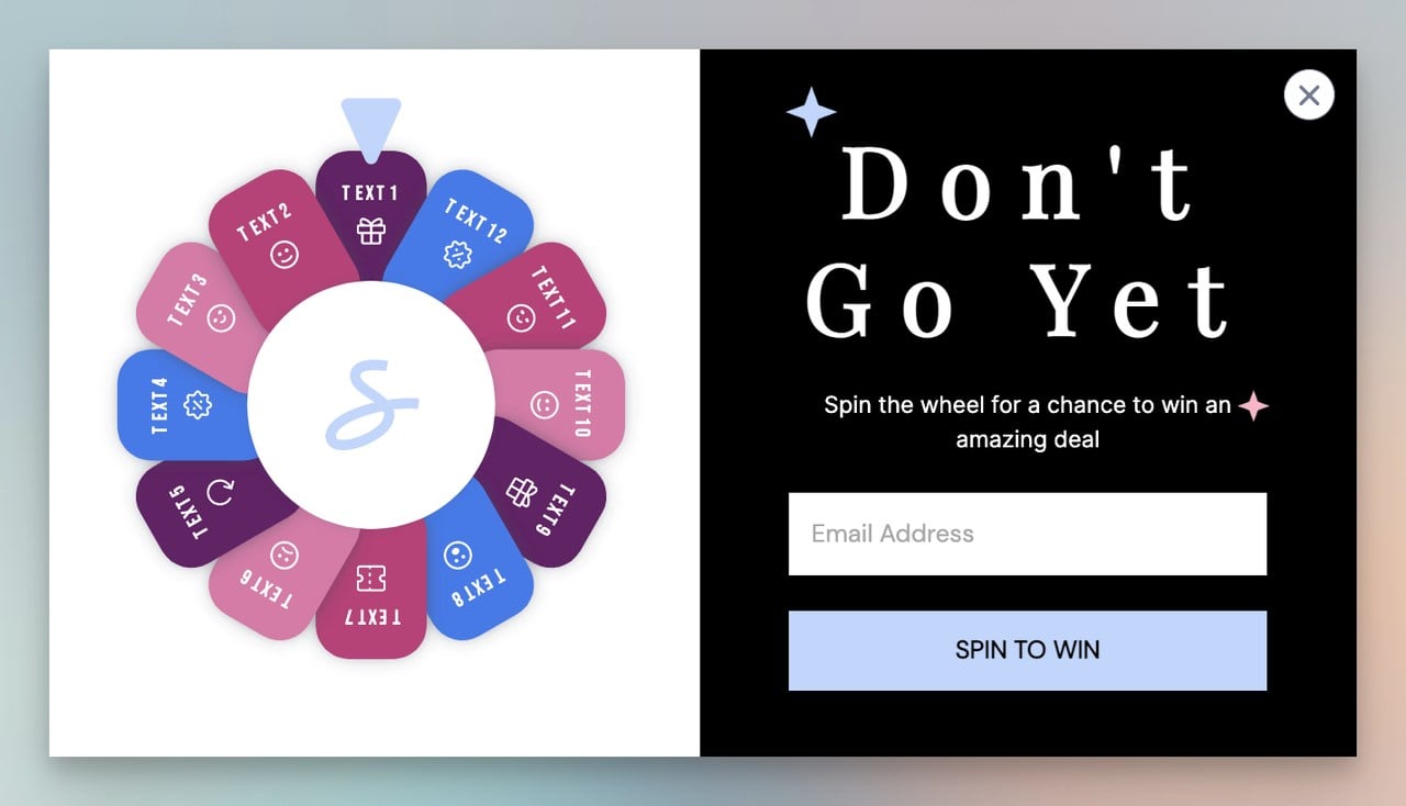 Çıkmadan önce popup örneği