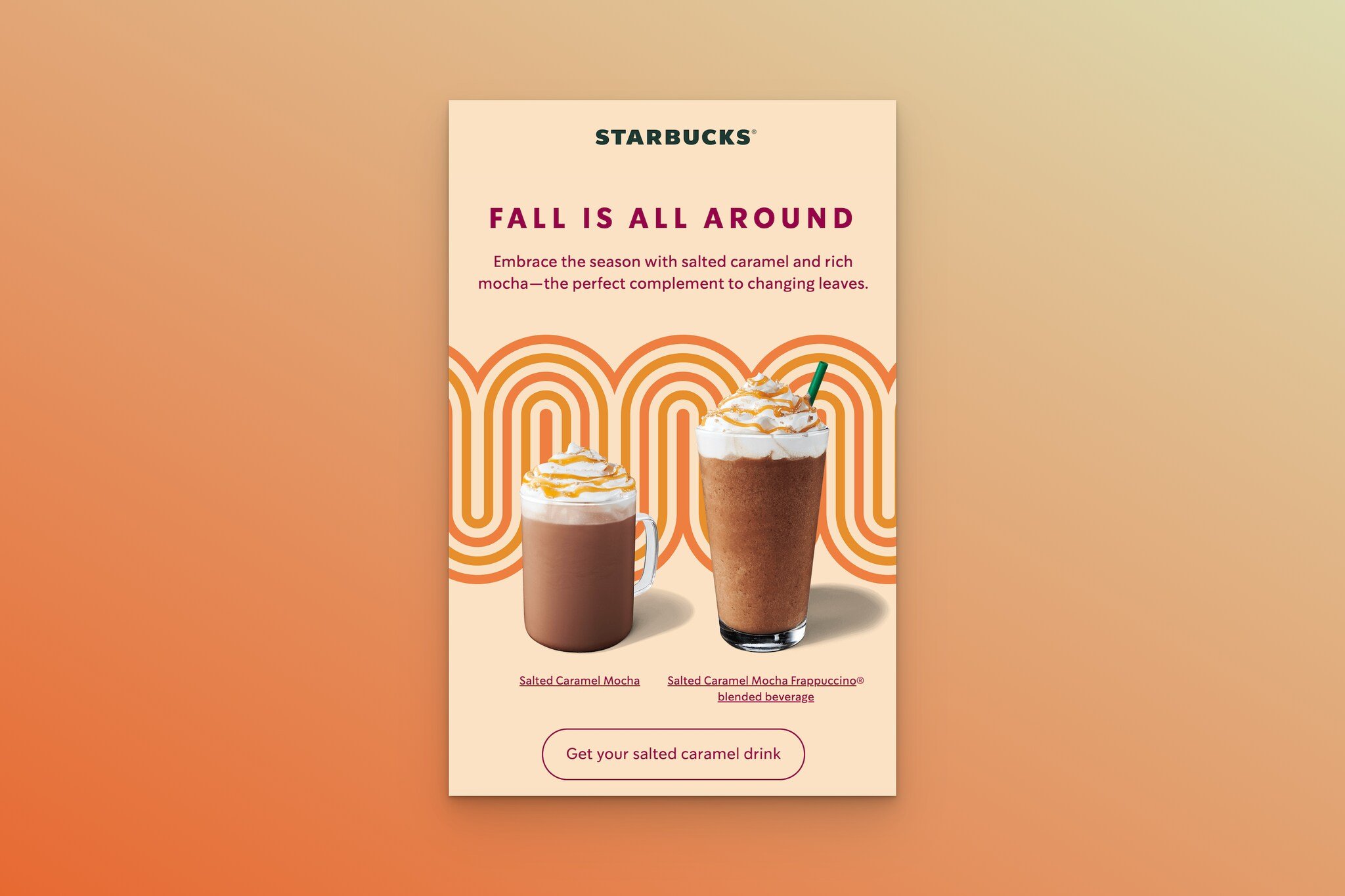 Starbucks'ın sonbahar email örneği