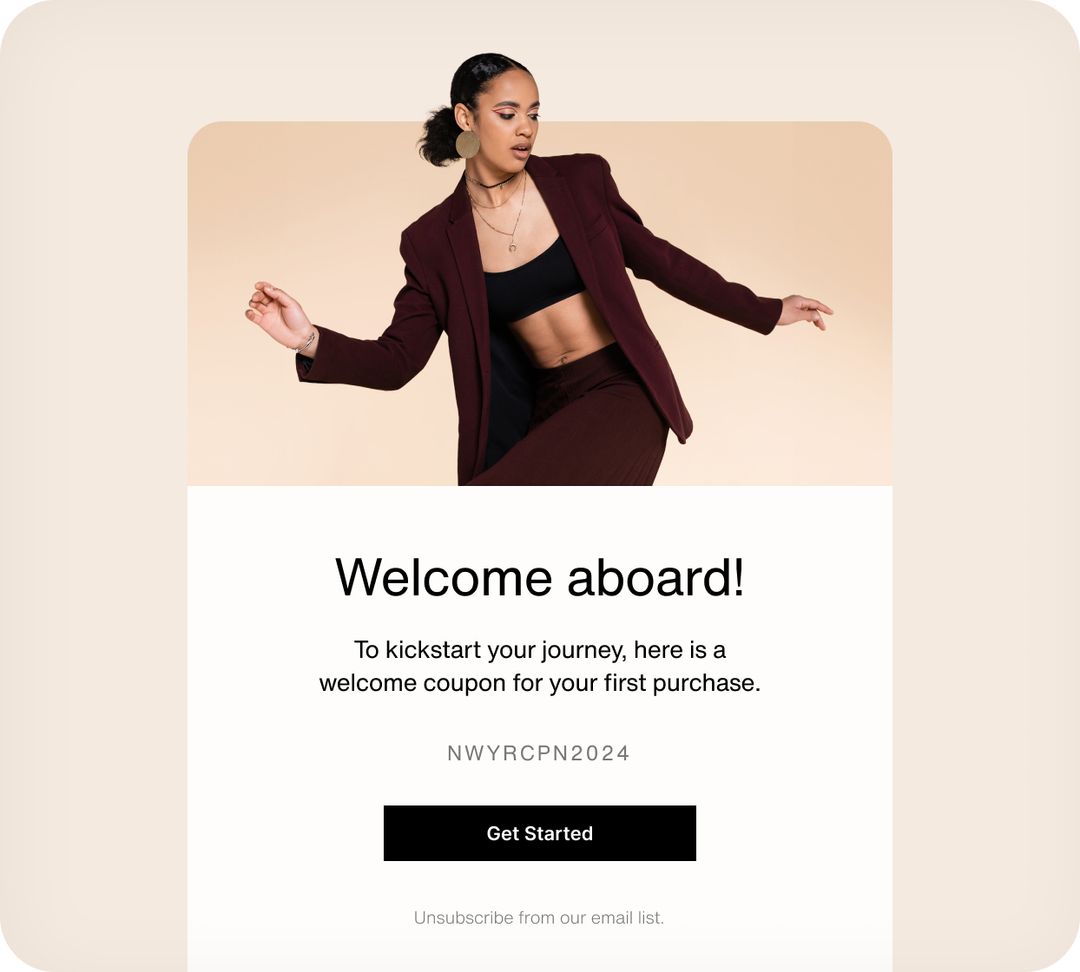 welcome new signup email