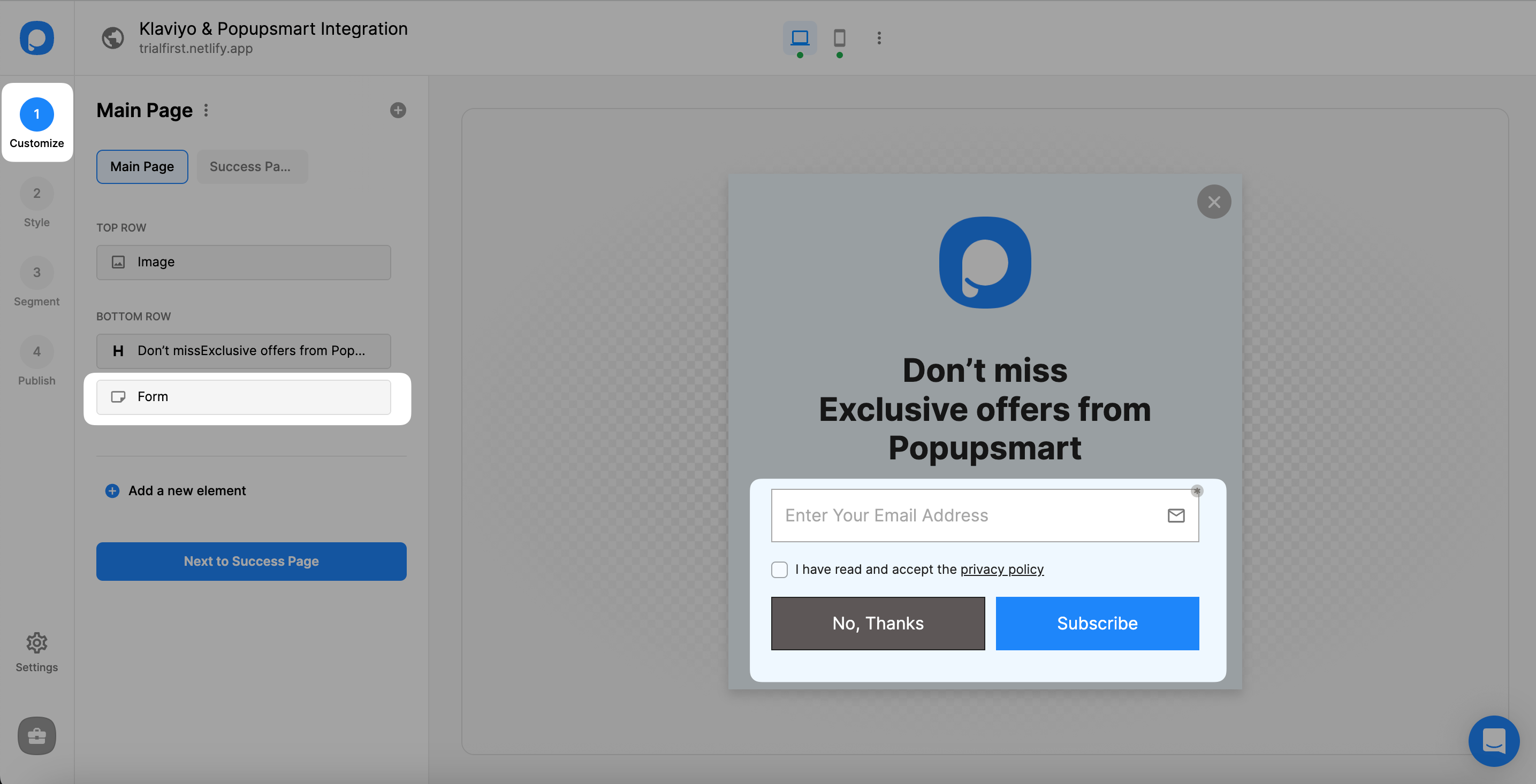 Click the form input element