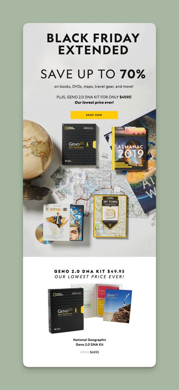 National Geographic flaş indirim örneği
