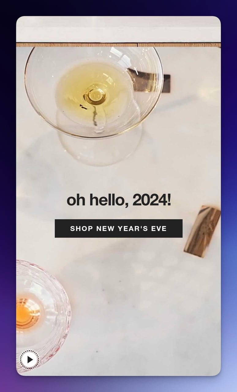 crate and barrel açılış sayfasının ortası