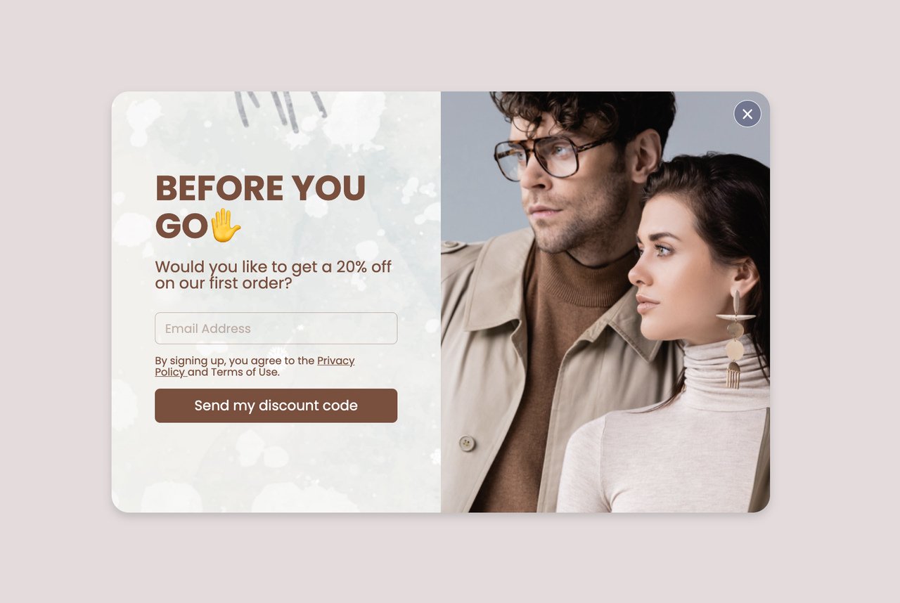 kayıt için Popupsmart ile çıkış niyeti popup'ı