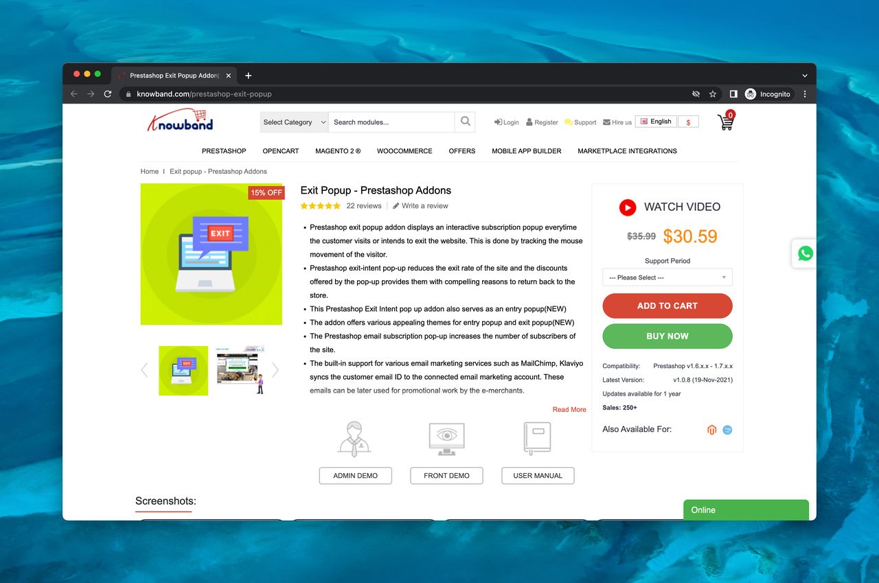 Knowband çıkış amacını belirleme popup yazılımı ana sayfası