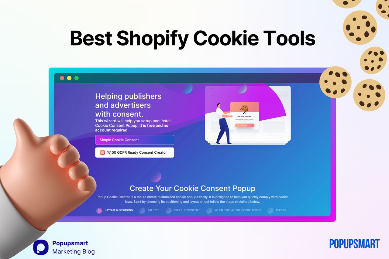Popupsmart-Shopify-Çerez-Araç-Web Sitesi-Arka Plan-ve-Çerez-Onay-Popup