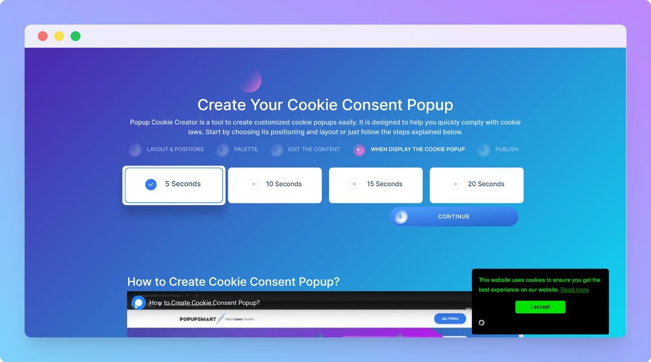 Popupsmart-Shopify-cookie-tool-adım-beş-GDPR-uyumlu-çerez-popup-oluşturma