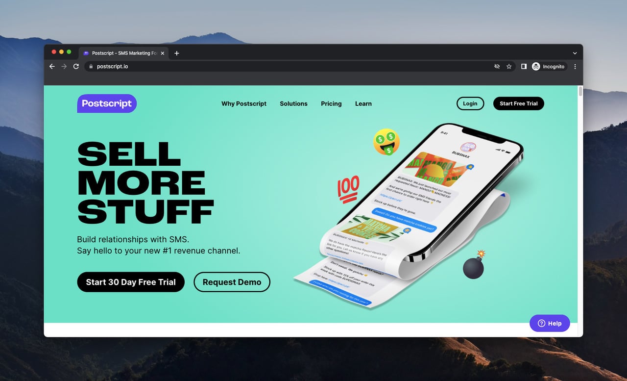Postscript SMS marketing software built for Shopify stores with subscriber growth tools