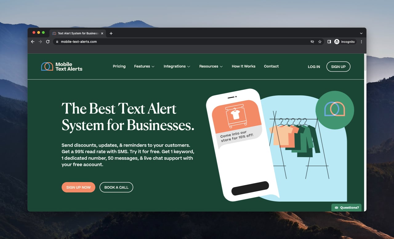 Mobile Text Alerts mass texting platform for organizations and businesses