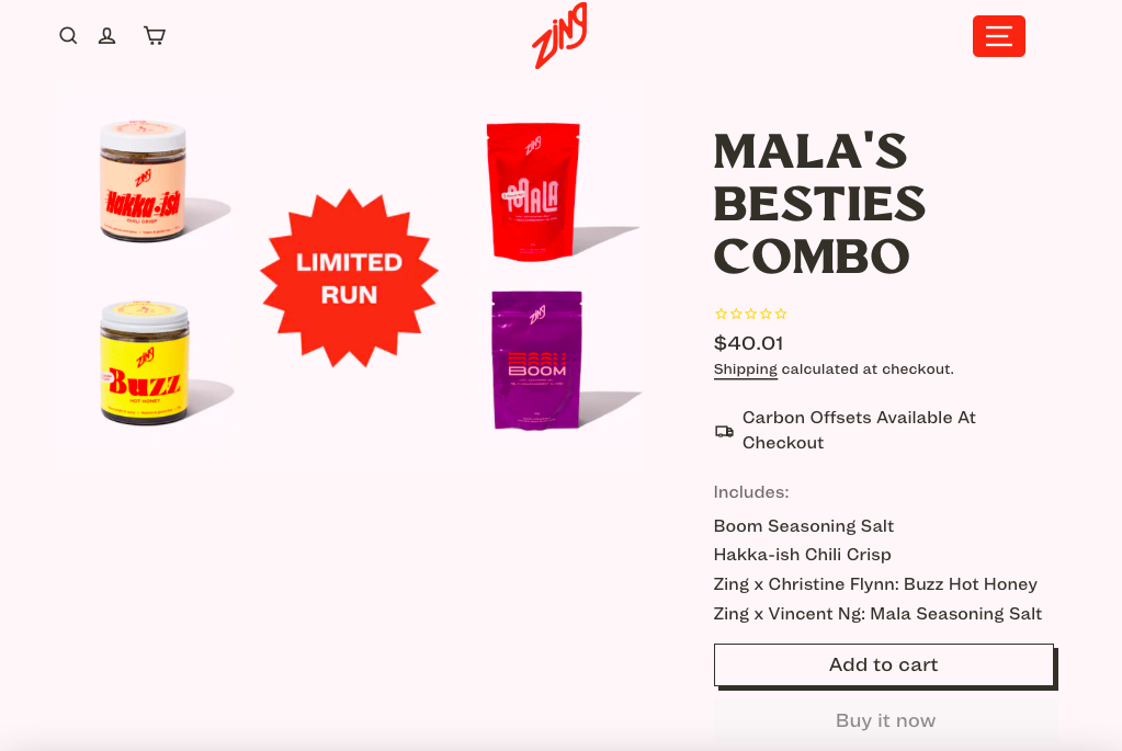 Zing'in "Mala’nın en iyi arkadaşları kombosu" adlı ürün paketi