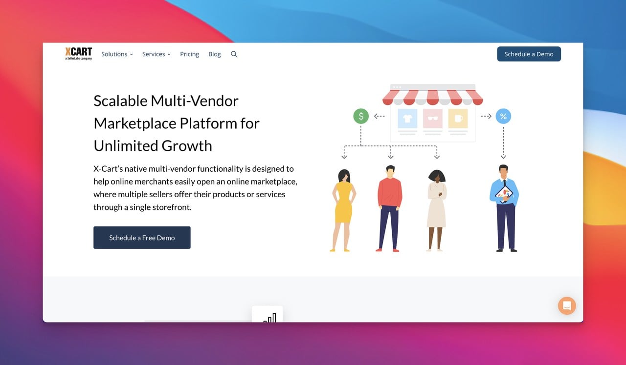 X-Cart Marketplace multi-vendor marketplace platform homepage