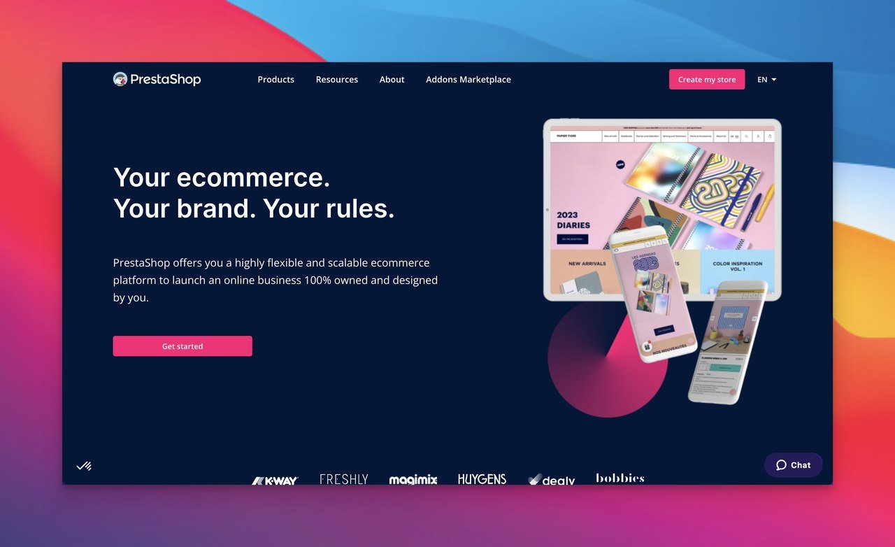Prestashop multi-vendor marketplace platform homepage