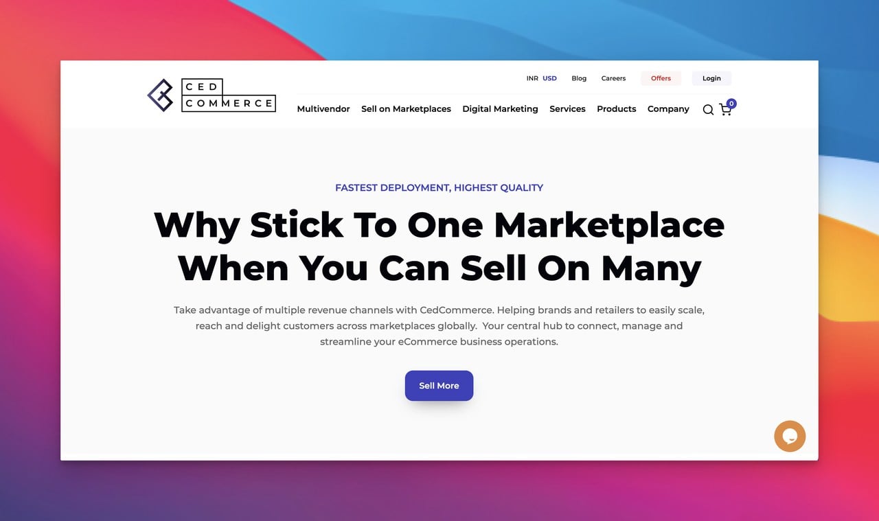 CED commerce multi-vendor marketplace platform homepage