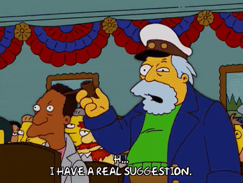 gerçek bir önerim var diyen simpsonlar'dan lisa gif'i