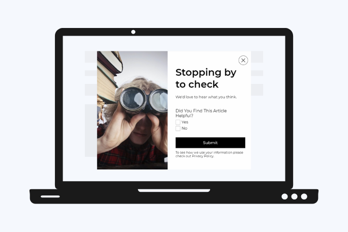anket popup örneği