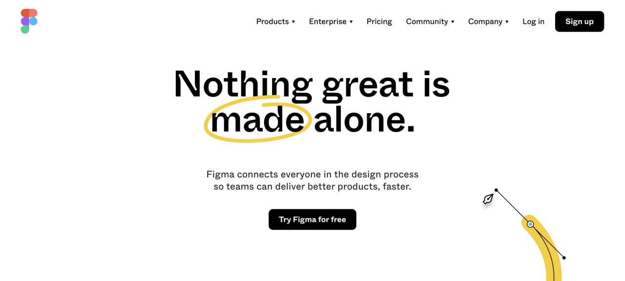 Figma SaaS landing page screenshot