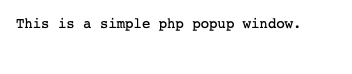 basit php pencere