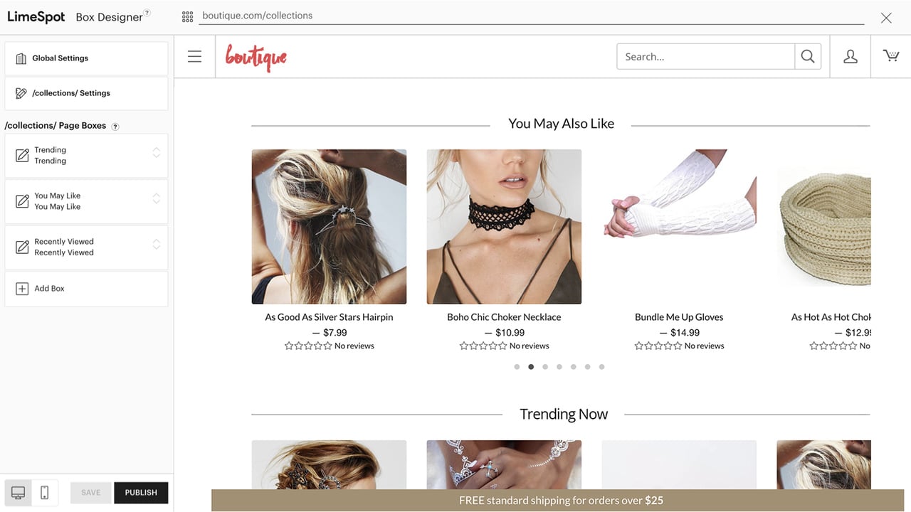 LimeSpot upselling uygulaması