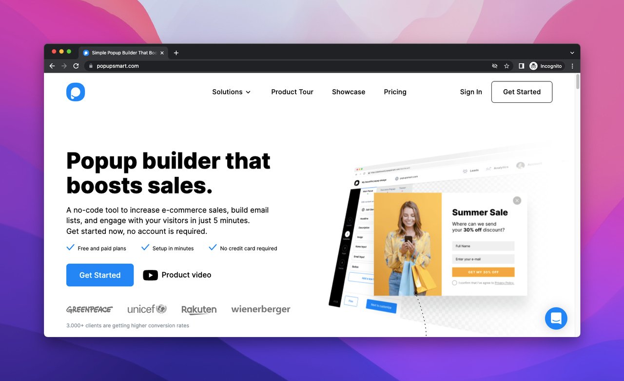 popupsmart popup oluşturucu