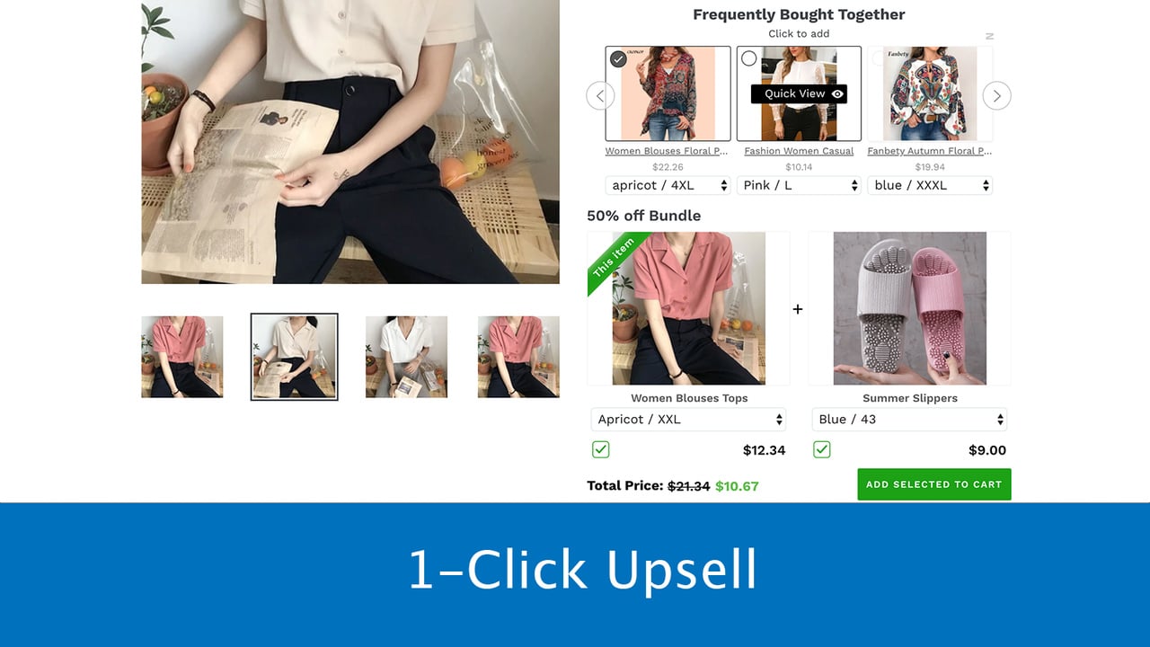 Shopify için Zoorix upsell uygulaması
