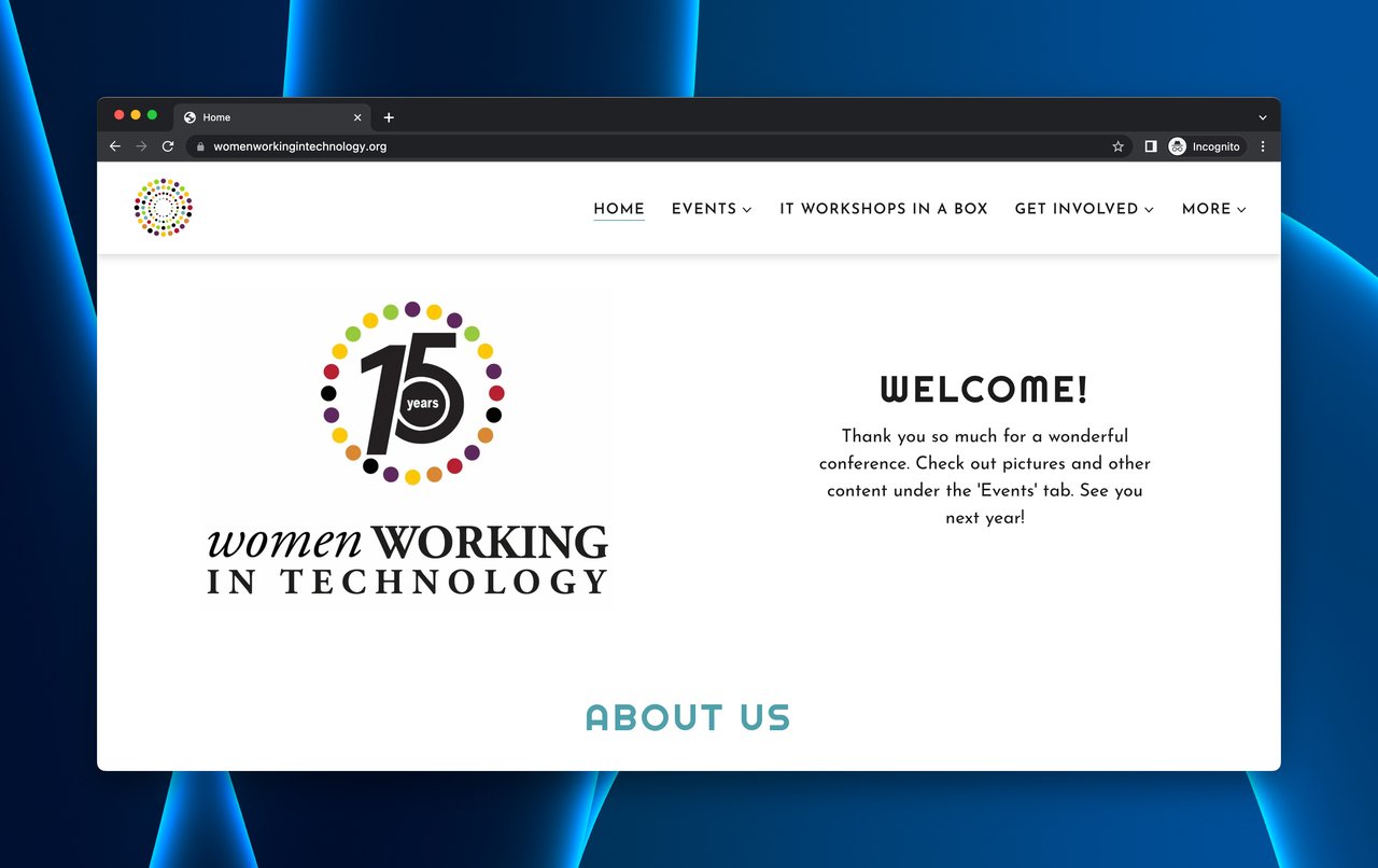 women working in technology açılış sayfasının karşılama kısmı