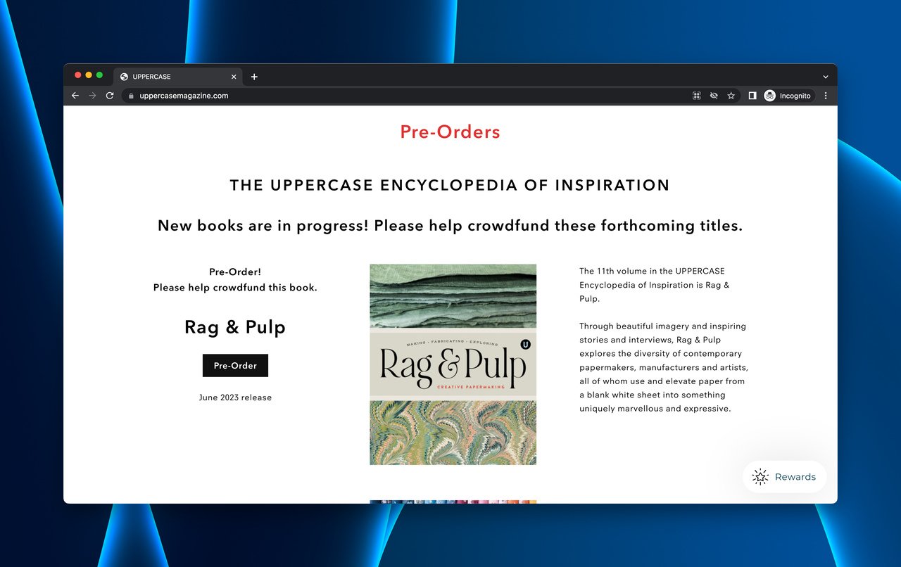 Uppercase Dergisi'nin ön sipariş kısmı