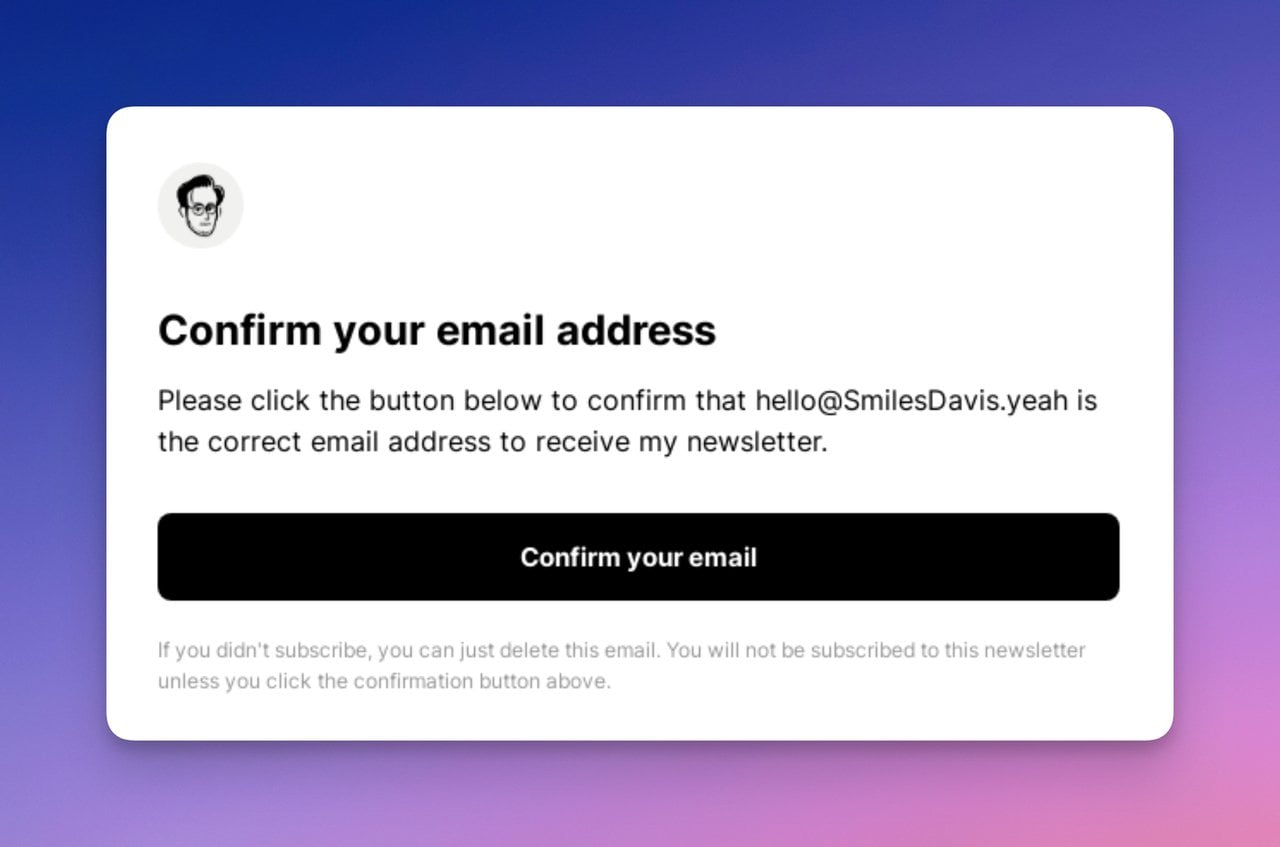Notion confirmation email in black and white with direct confirmation request