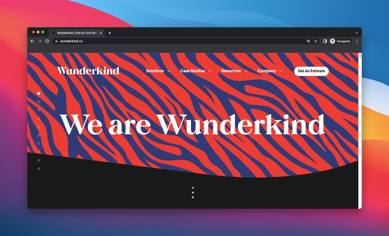 Wunderkind ana sayfası, performans pazarlama ve müşteri kazanım aracı