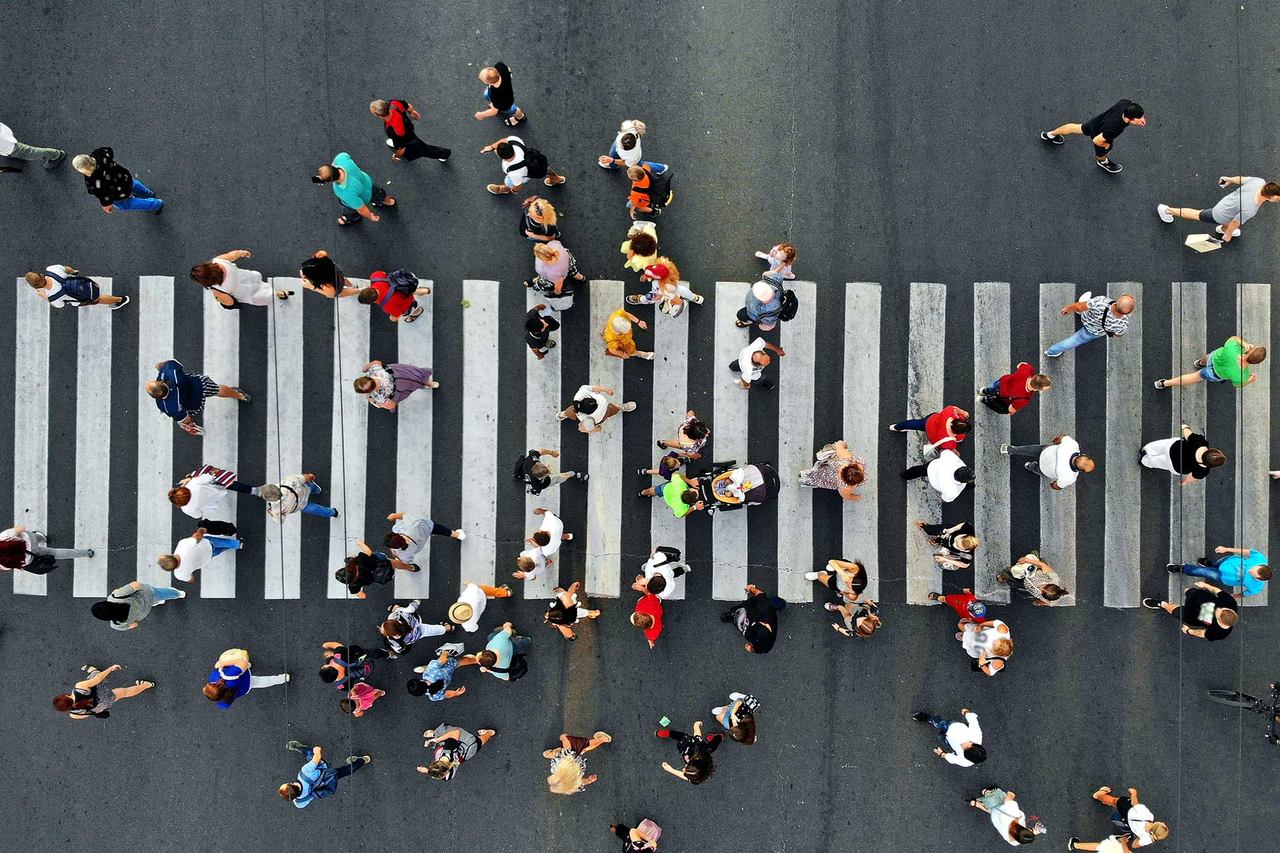 crowd of people on the street