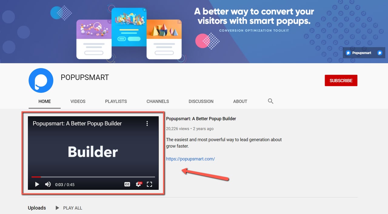 Popupsmart kanal tanıtım videosu