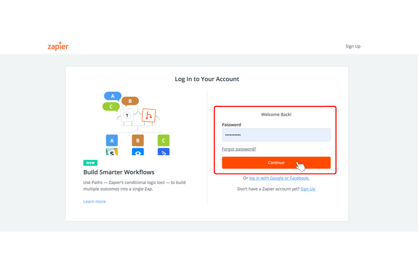 Zapier'e giriş nasıl yapılır görseli