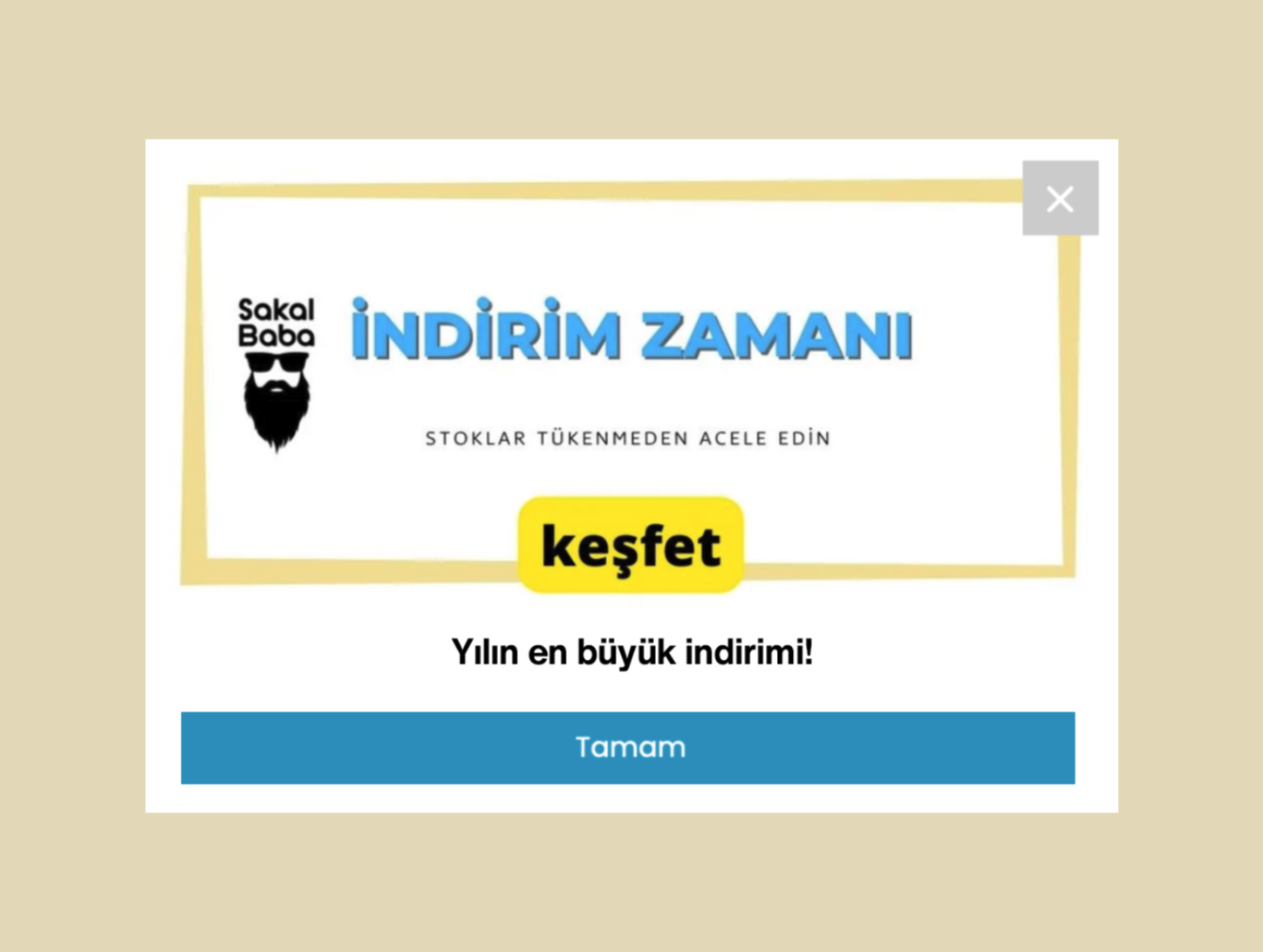 Spring Discount Popup - Bahar İndirimi