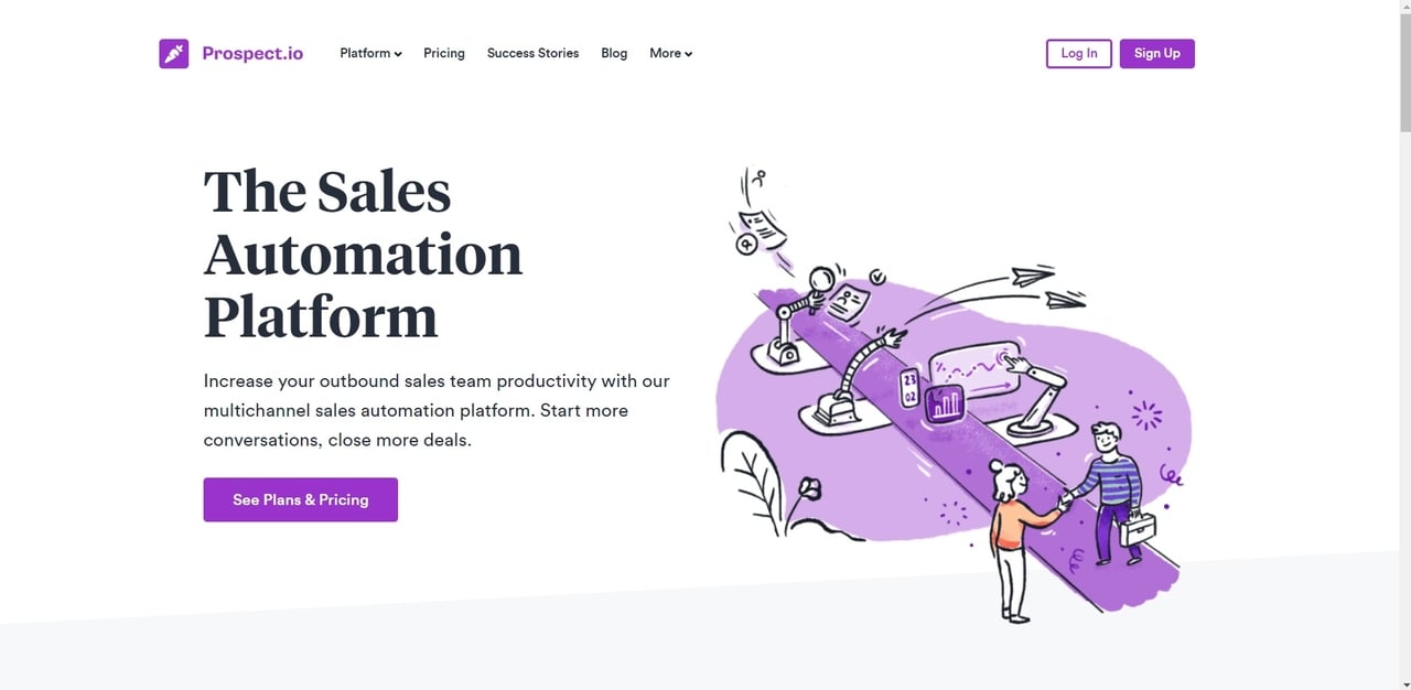 Prospect.io ana sayfa