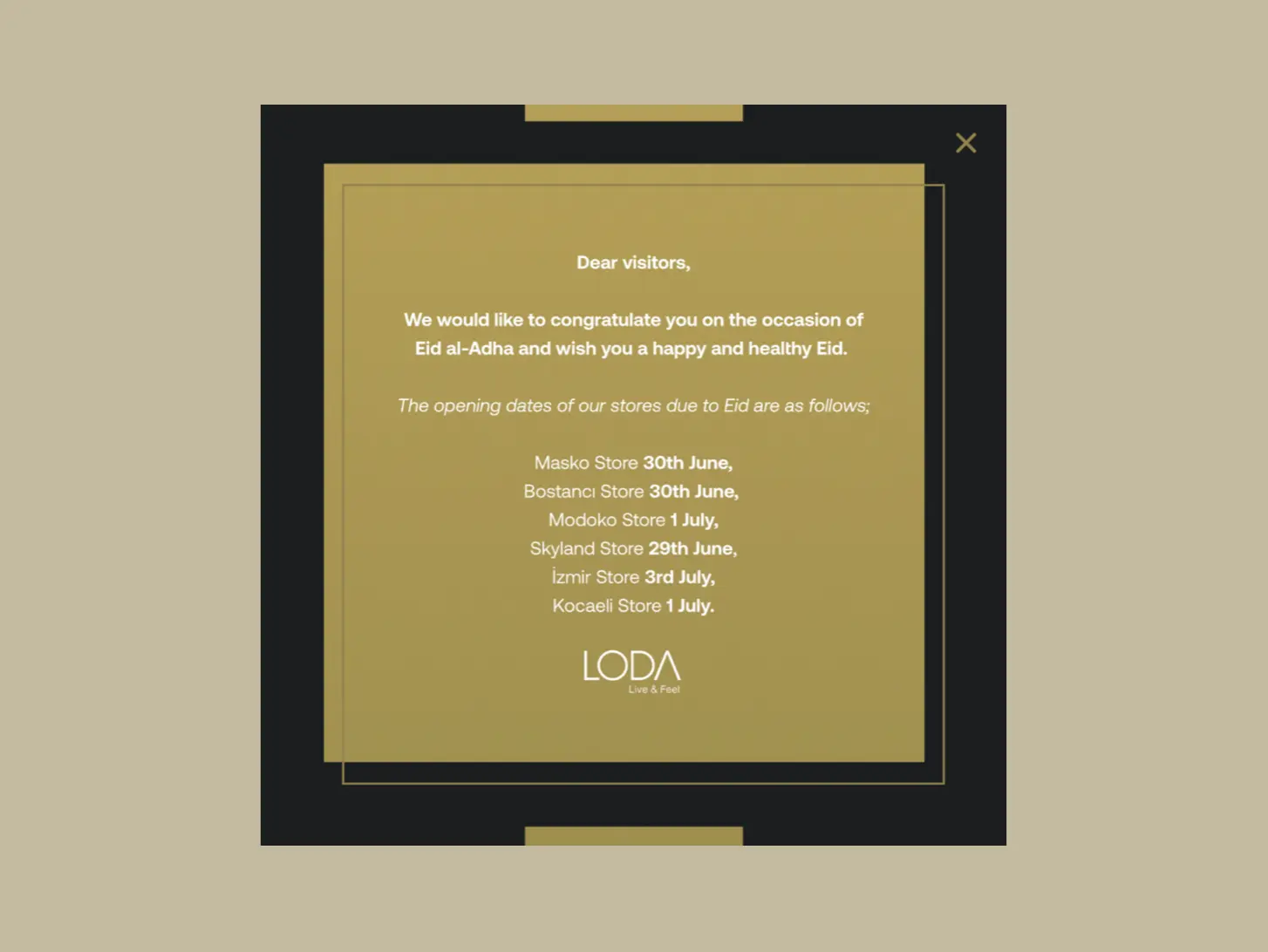 Loda Furniture Popup - Popupsmart
