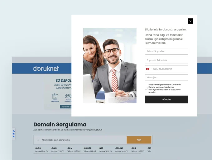 Doruknet Cover Popup