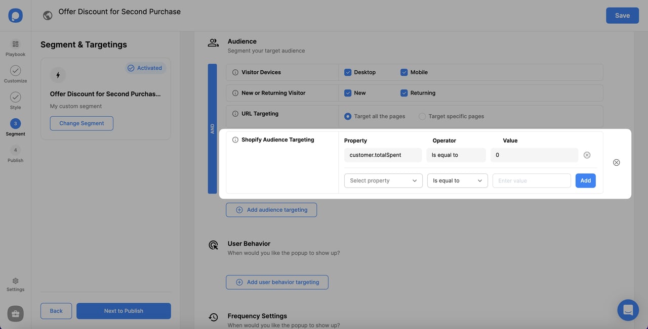 arranging customer total spent for shopify campaign