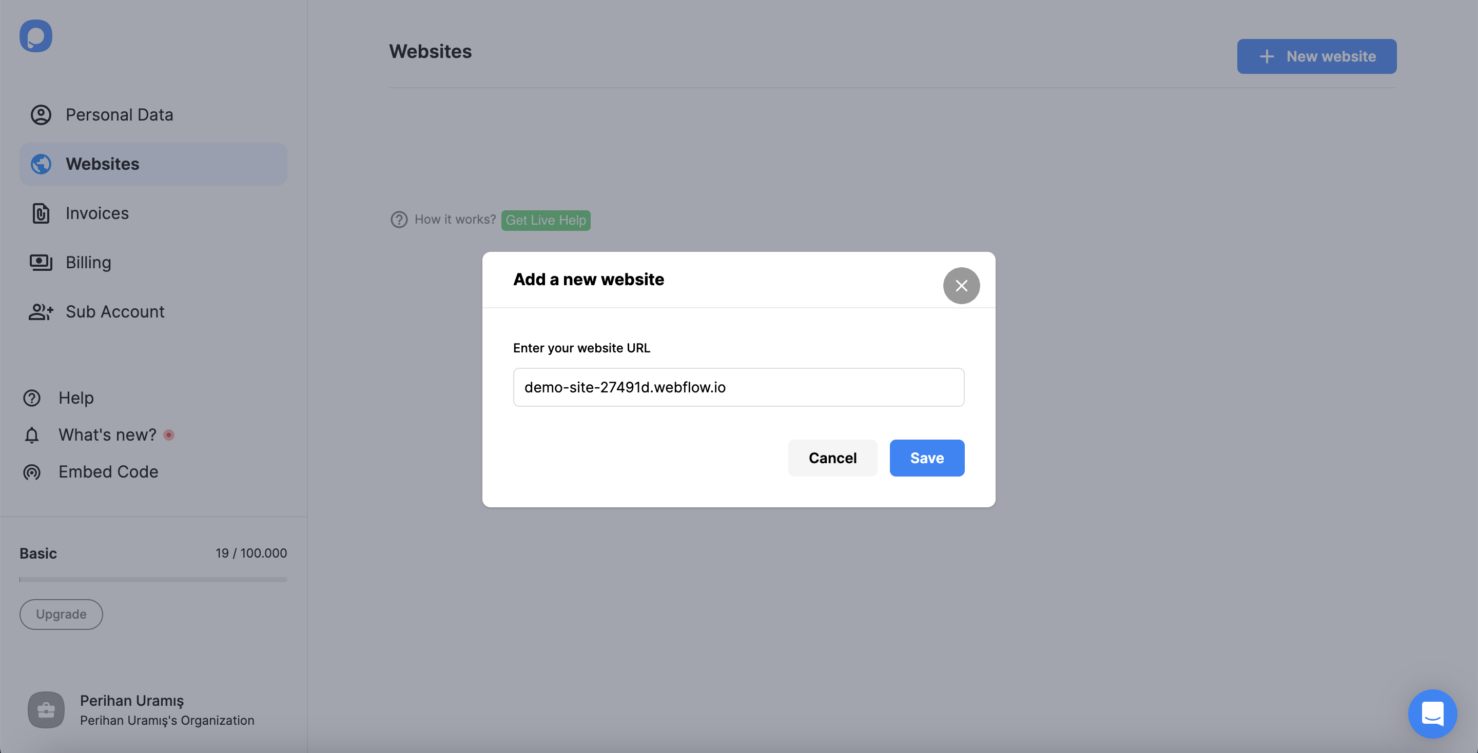 adding webflow site
