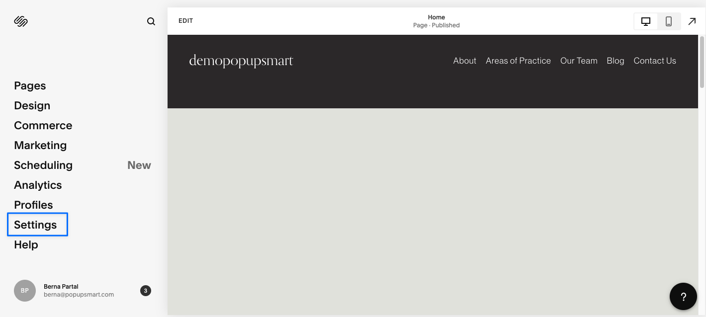 Create a Squarespace Popup Step Four